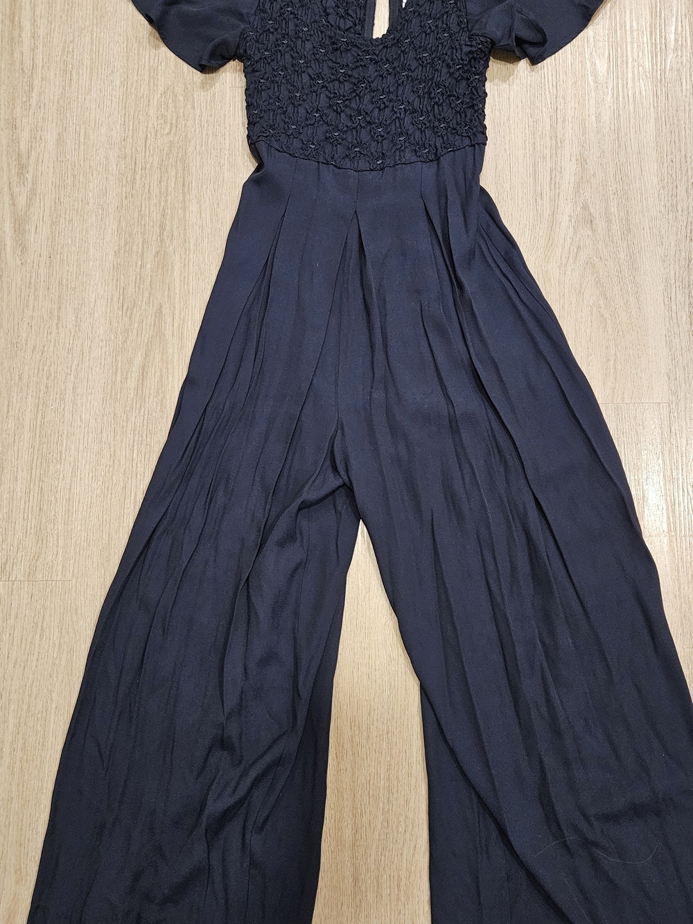 Vintage Jeffrey And Dara Navy Wide-Leg Jumpsuit